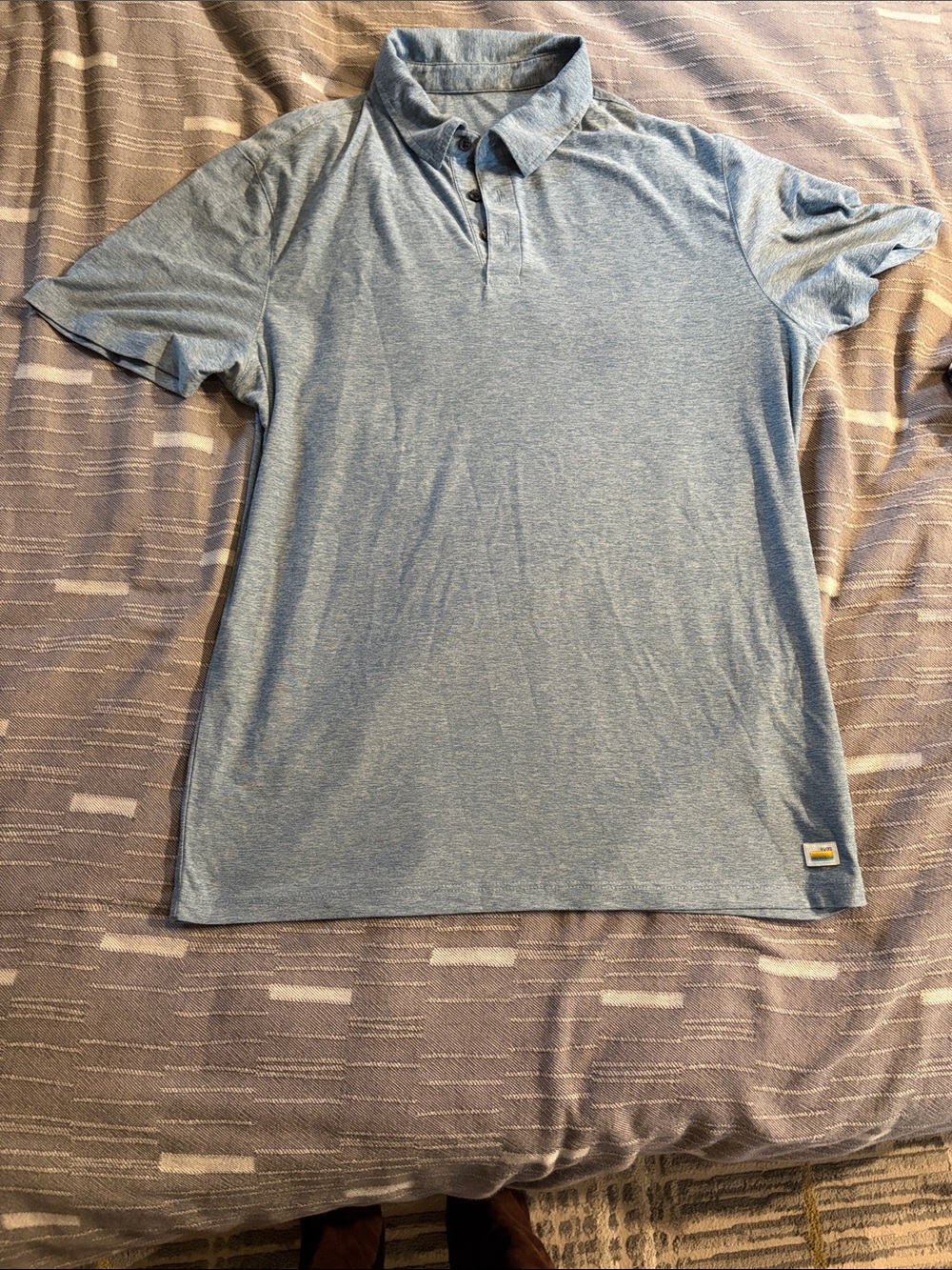 Vuori Heathered Sky Blue Polo